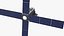 Modern Space Satellite with Solar Panels 3D model