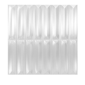 Sample Colorplay Inflex White   3D Glazed Crackled Ceramic Tile