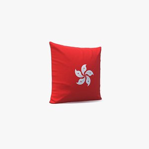 3D Hong Kong Flag Pillow model