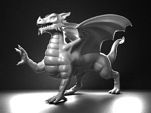 Welsh Dragon Statue Printable