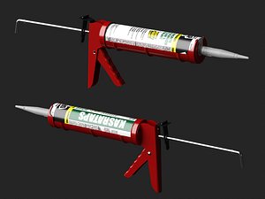 3D model Caulk Gun With Sealant Cartridge 3D Model