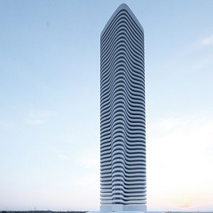 3D model building office skyscraper