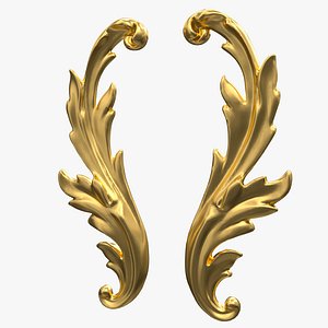 Plaster Decorative Bow DS332 model