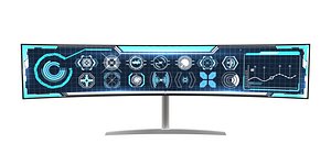 Sci-Fi Widescreen Monitor Var1 3D model