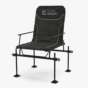 Folding Angler Aluminum Chair Black