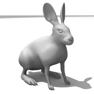 3d model brown hare