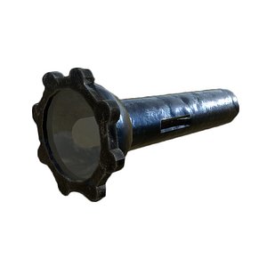 3D model damaged flashlight