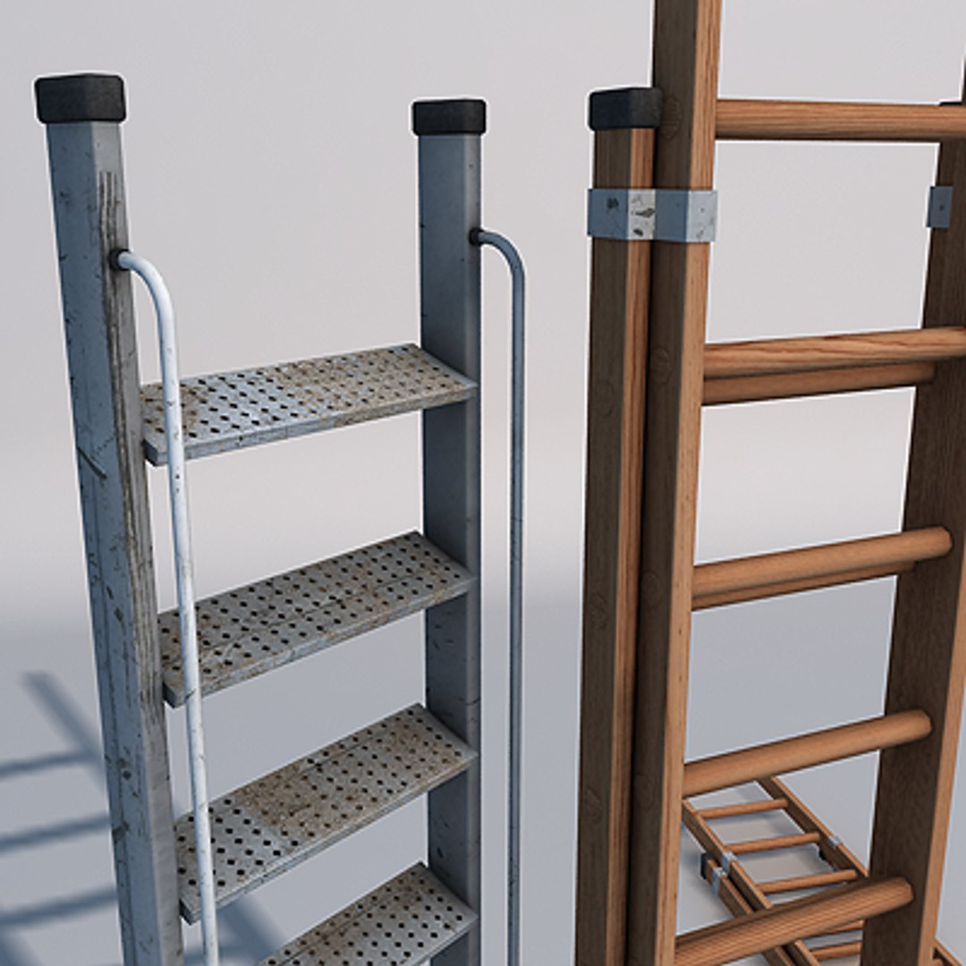 3d Model Ladders Games Simulation