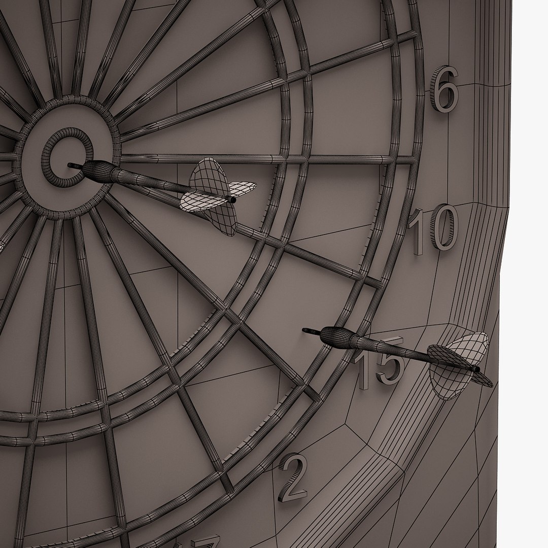 3d Model Of Dartboard Arrows