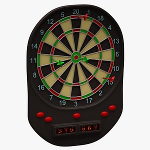 3d model of dartboard arrows