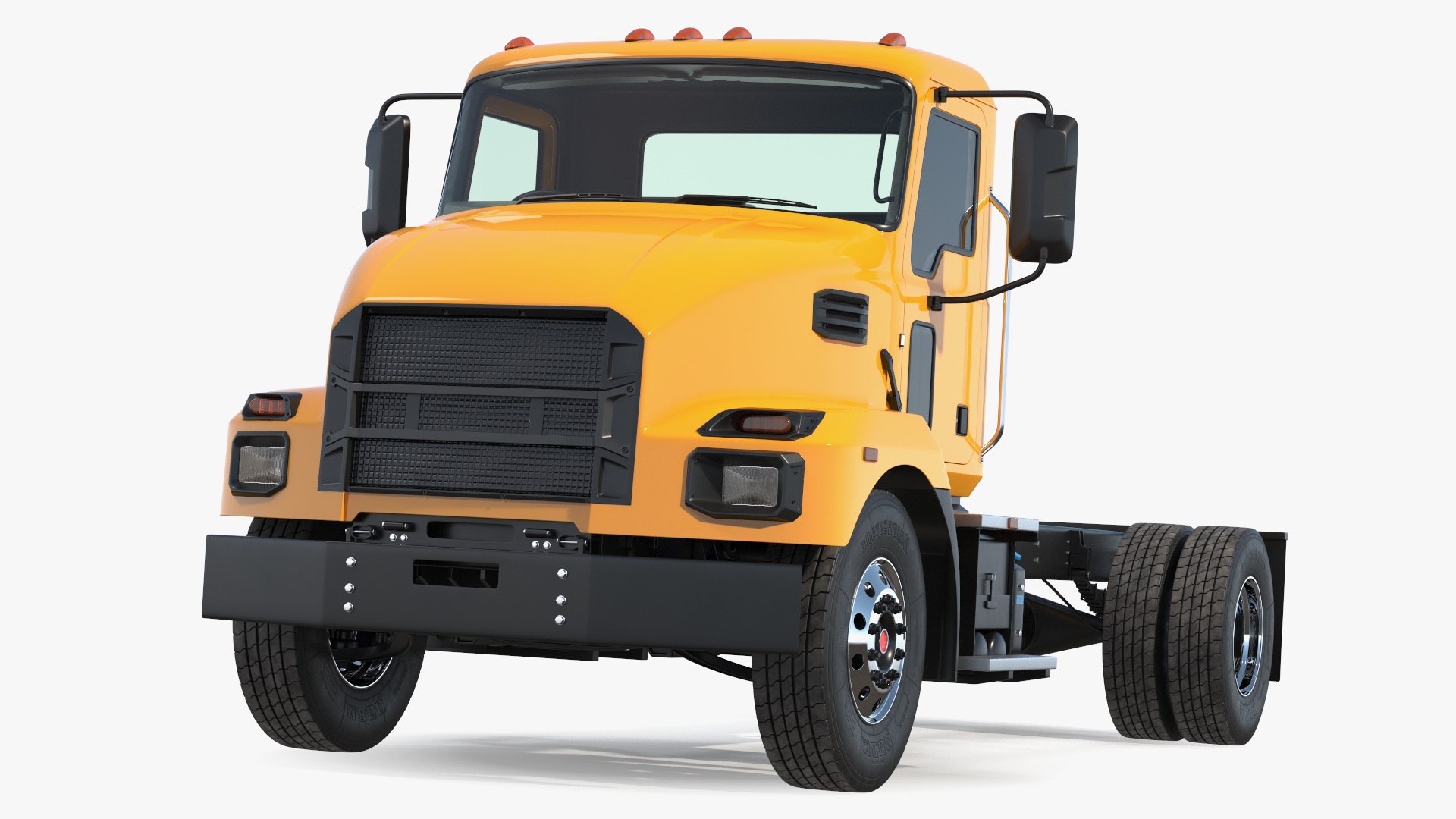 Medium-Duty Truck Rigged for Maya 3D model preview
