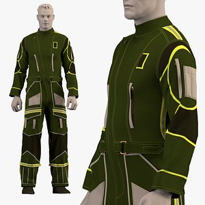 work jumpsuit - work clothing 3D model