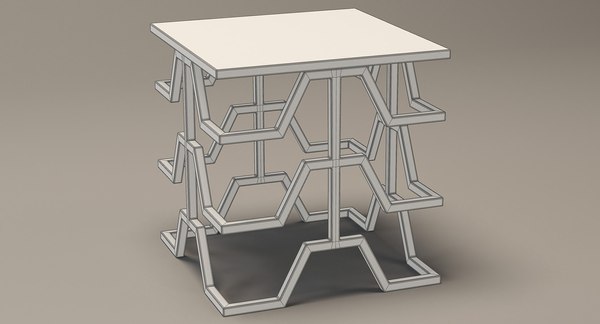 3D square end table metal - TurboSquid 1394520