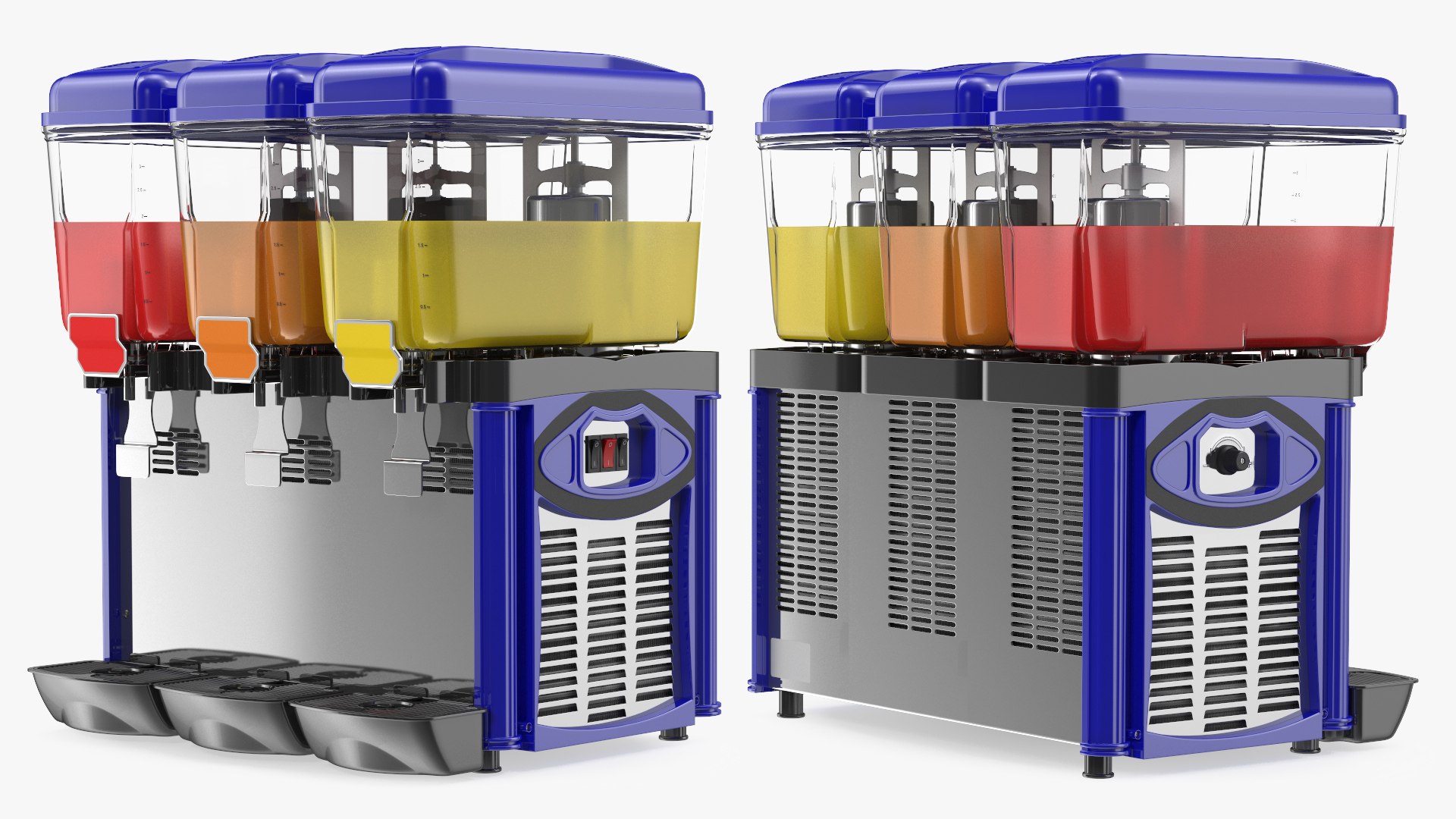 Drink Dispenser Machine 3 Tank 3D model preview