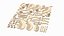 Puzzle 3D en bois démonté