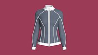 Girls Track Jacket With White Piping