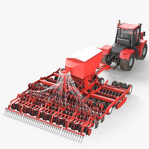 Tractor with Seed Drill