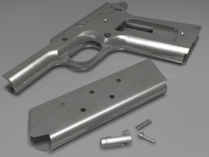 Highly detailed Colt 1911 parts