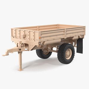 Military Cargo Trailer M1082 Sand 3D model