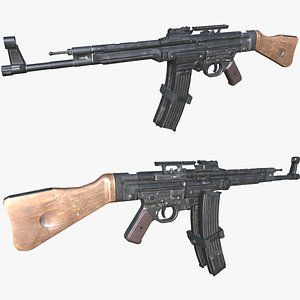28-AssaultRifleSTG44-gun model 3d game ready model Low-poly 3D model 3D