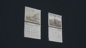 3D Wall Calendars  Game Ready Prop