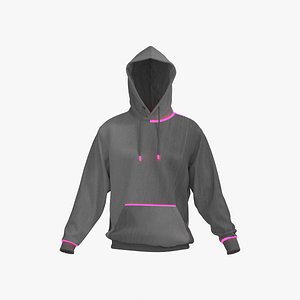 Male neon hoodie 3D model