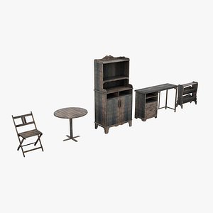 Wooden Furniture Asset Set