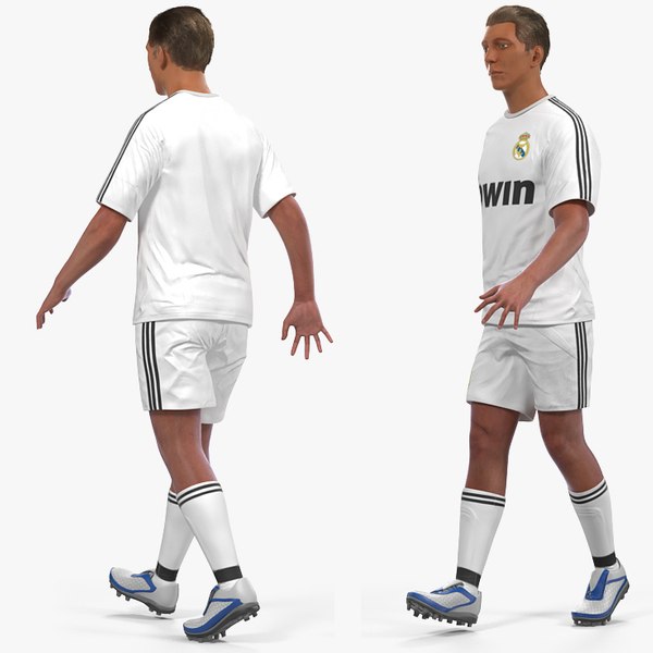 soccer football player real 3D model