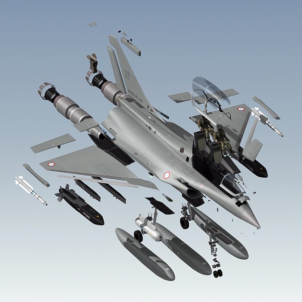 3dsmax dassault rafale fighter cockpit