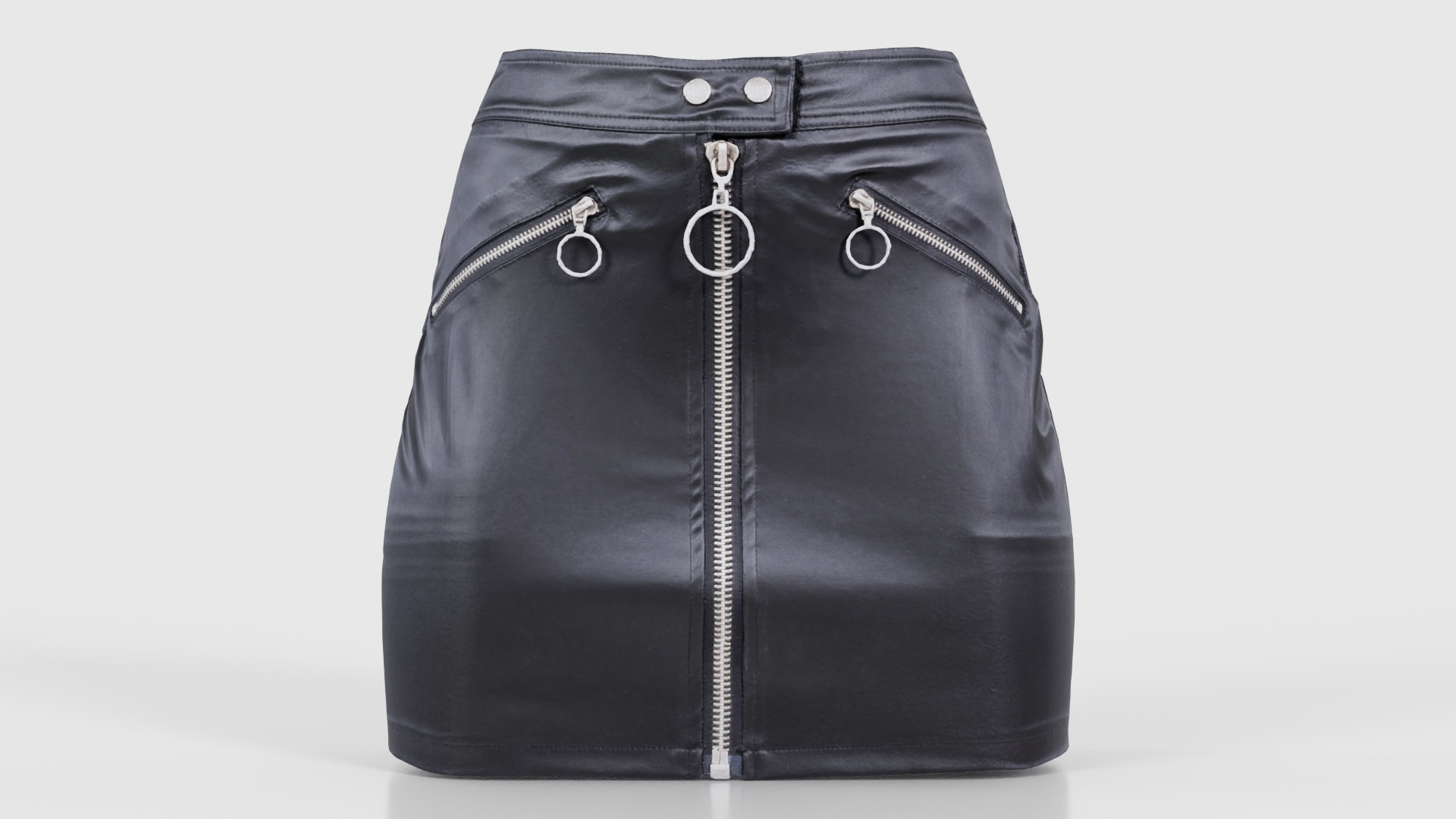 Buttoned Zipper Skirt Remastered 3D Model - TurboSquid 2361616