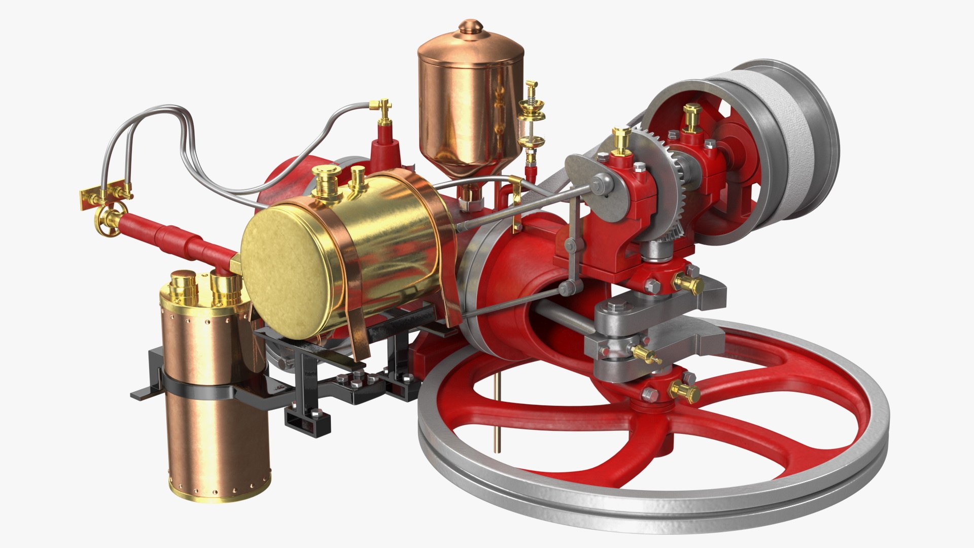 Two-Stroke Piston Engine 3D model preview