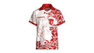 Men Canada Floral Splatter Sublimated Sports Jersey 3D model