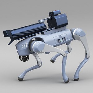 3D Thermonator Robot Dog Rigged