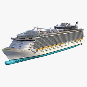 Luxury Cruise Ship Oasis of the Seas Rigged 3D