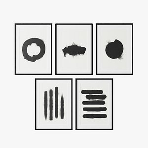 Abstract shape paintings