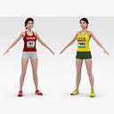 2 Female Track Athlete Collection