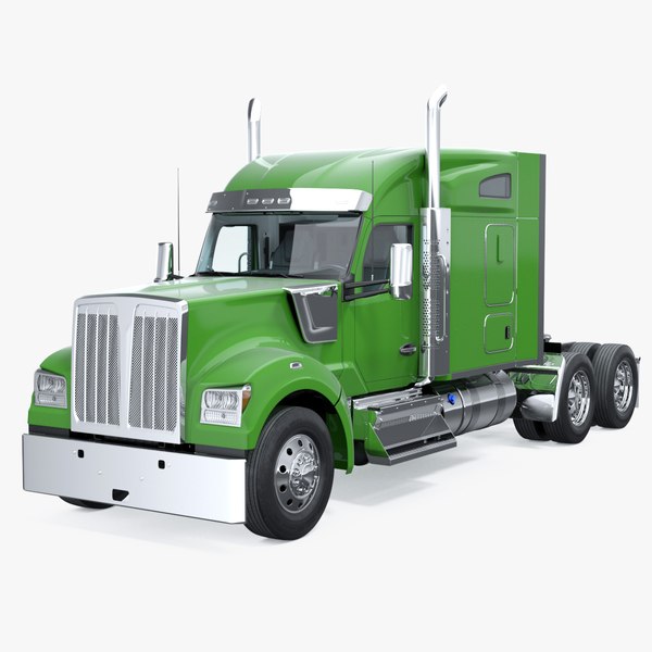 3D long hood truck generic