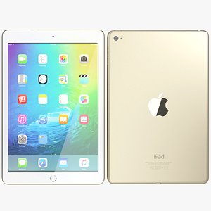 realistic apple ipad mini 3d obj
