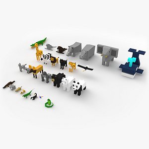 3D model animals blocky