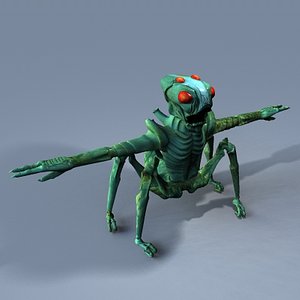 3d alien creature