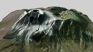3D Mountain landscape Volcano Asama Japan model