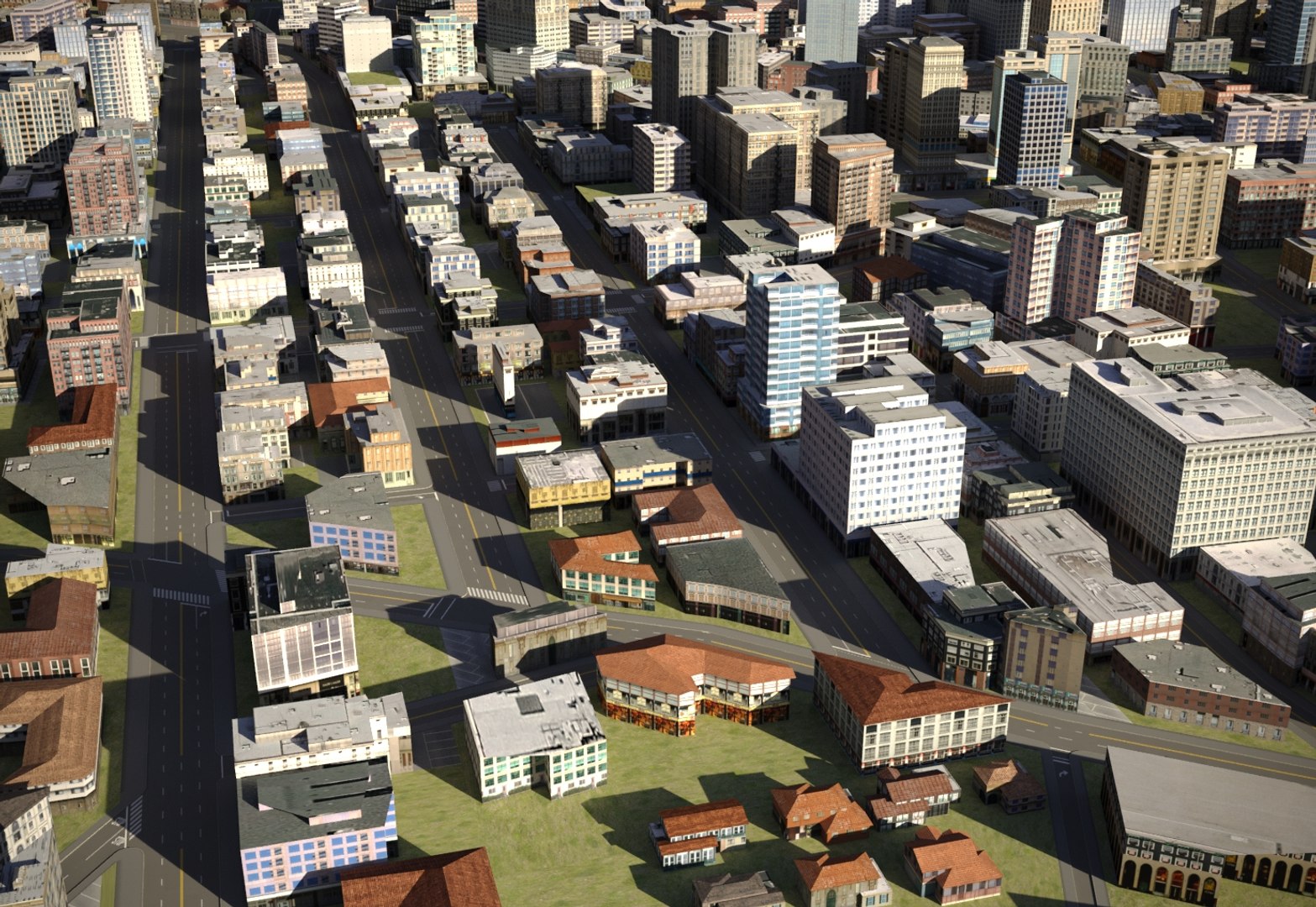 3D City Cityscape Model - TurboSquid 1505298
