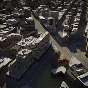 3D city cityscape model