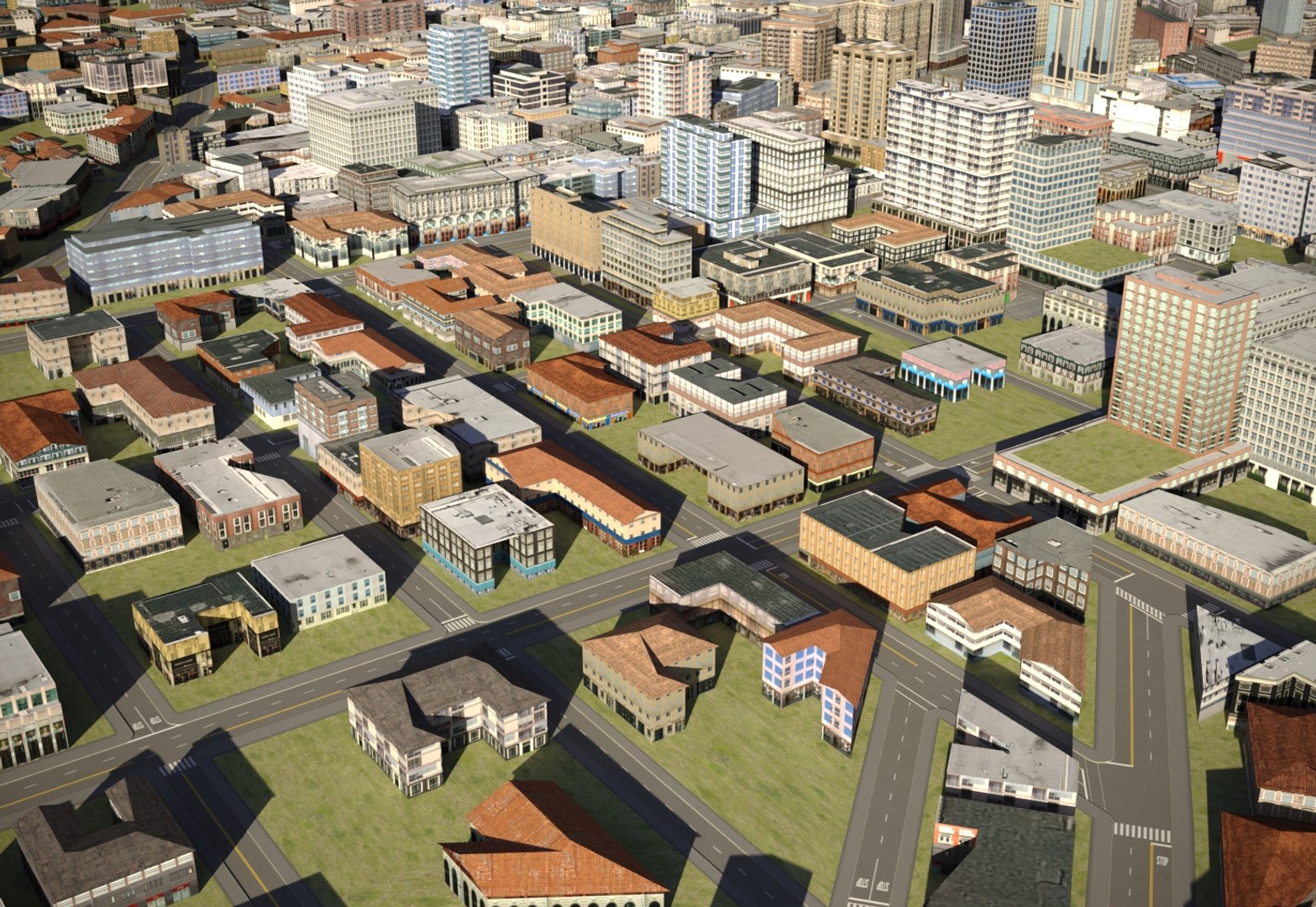 3D City Cityscape Model - TurboSquid 1505298