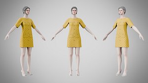 3D Dress 46 Golden Grass
