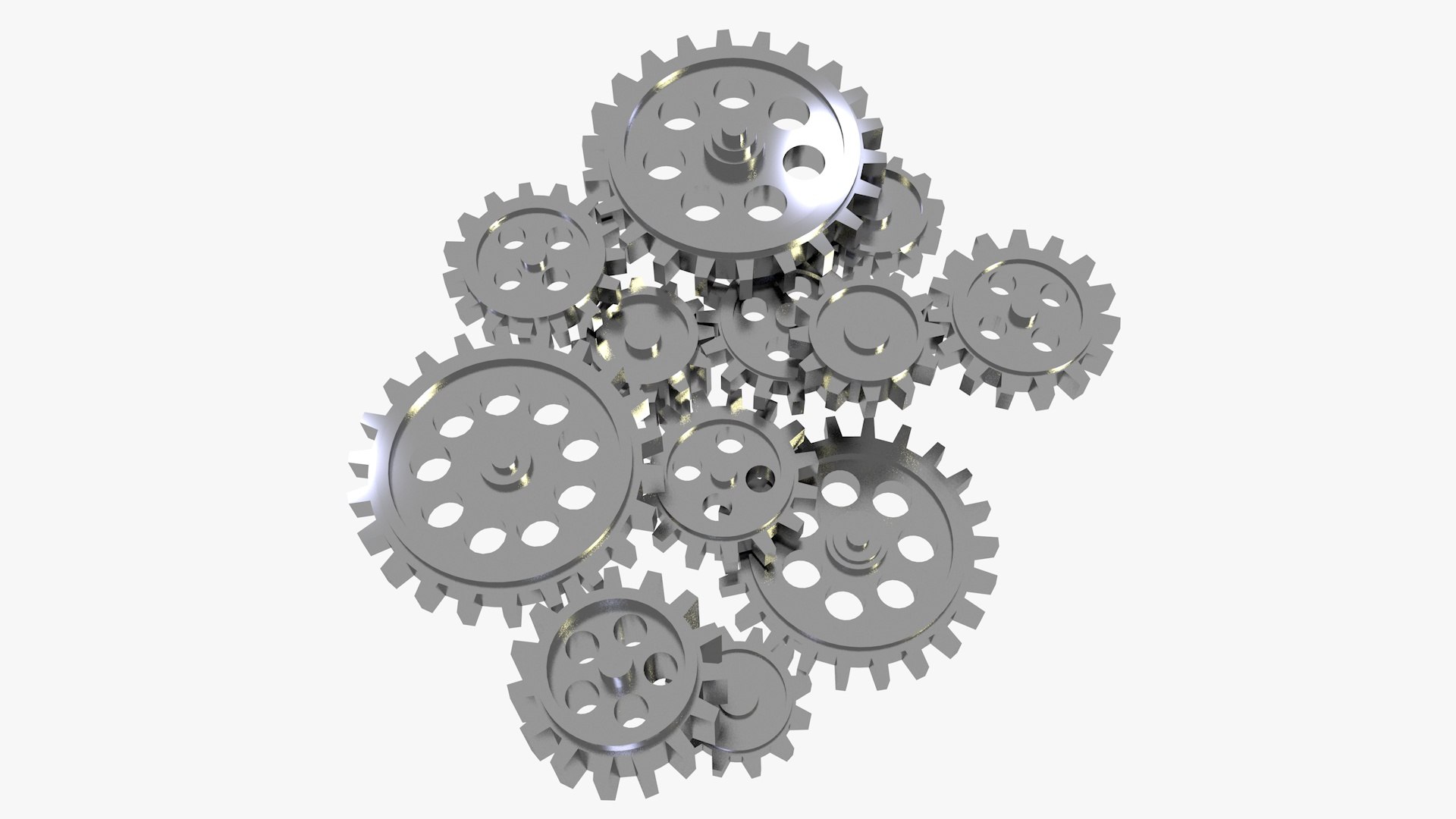 Mechanical gears 3d model stock illustration. Illustration of wheel -  109174635