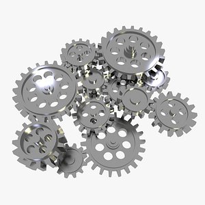 3D Animated Rotating Gears
