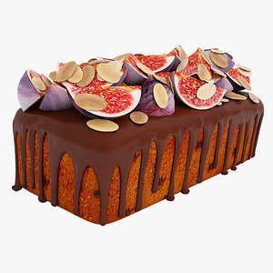 3D Almond fig loaf cake