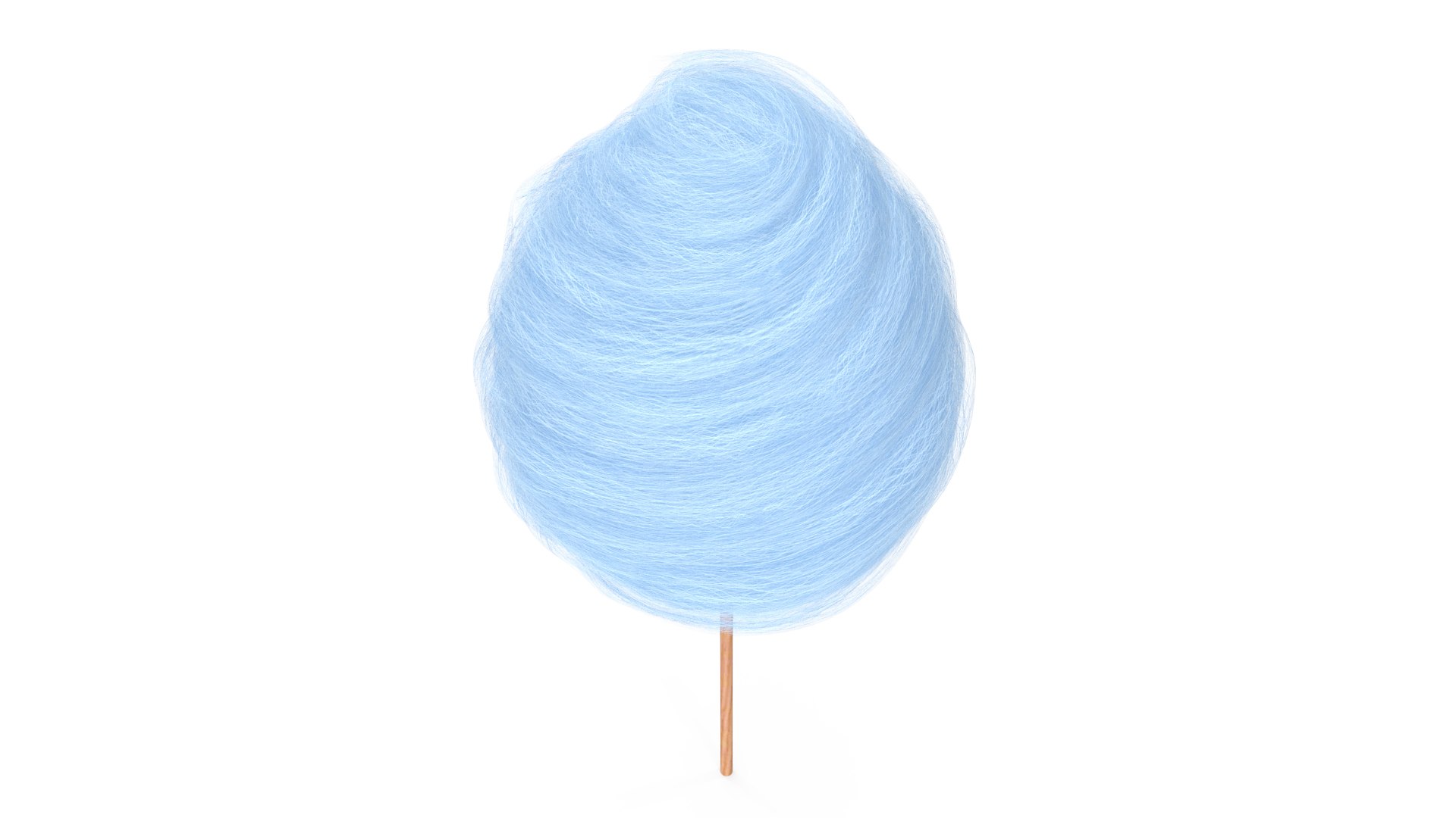 Blue Cotton Candy 3D model preview