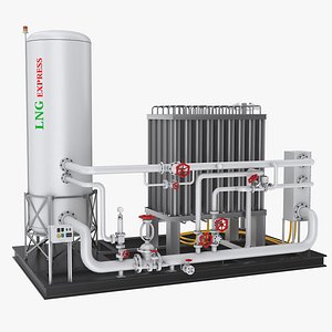 LNG Gas Filling Station 3D